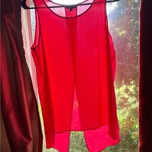 Express Vibrant Red Sleeveless Blouse